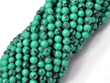 Howlite Turquoise Beads-Green, 4.5mm (5mm) Round Beads-Gems: Round & Faceted-BeadXpert