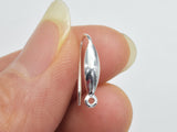 4pcs 925 Sterling Silver Ear Wires, Earring Hook, Fishhook, 10x17mm-BeadXpert