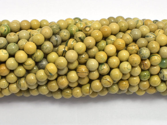 Green Muscovite 4mm Round Beads, 15 Inch-BeadXpert