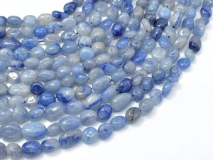 Blue Aventurine, 6x8mm Nugget Beads, 15.5 Inch-Gems: Nugget,Chips,Drop-BeadXpert