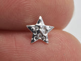 10pcs (5pairs) 925 Sterling Silver Star Pad Earring Stud Post, 6mm Star Pad, 11mm Long-BeadXpert