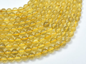 Gold Rutilated Quartz, 6mm (6.5mm) Round Beads-Gems: Round & Faceted-BeadXpert