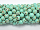 Shell Turquoise Howlite-Green, 8mm (8.5mm)-BeadXpert