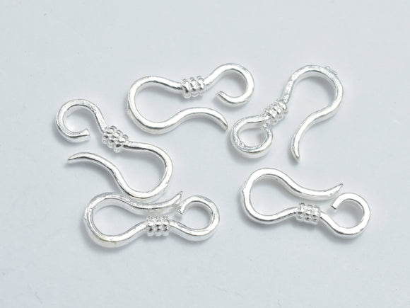 8pcs 925 Sterling Silver Clasp-S Hook, S Hook Clasp-Metal Findings & Charms-BeadXpert