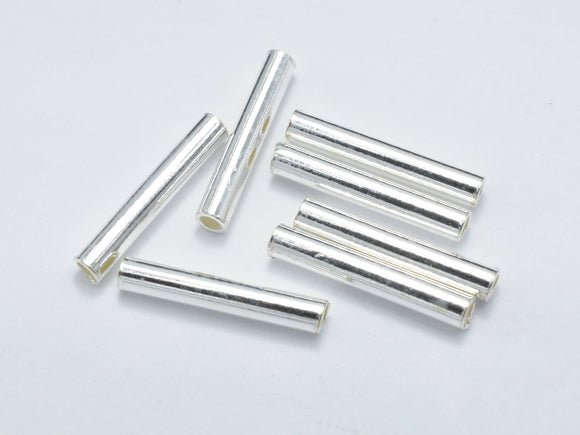 20pcs 925 Sterling Silver Tube, Tube Connector, 1.5x10mm-Metal Findings & Charms-BeadXpert