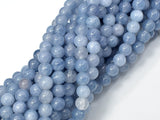 Jade Beads-Blue Gray, 6mm (6.3mm) Round Beads-Gems: Round & Faceted-BeadXpert