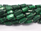 Malachite 7x11mm Faceted Tube-BeadXpert