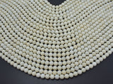 Ivory Jade Beads, 6mm (6.3mm)-Gems: Round & Faceted-BeadXpert