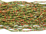 Unakite Beads, Round, 4mm (4.5 mm)-BeadXpert
