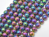 Lava-Rainbow Plated, 8mm (8.7mm) Round Beads-Gems: Round & Faceted-BeadXpert