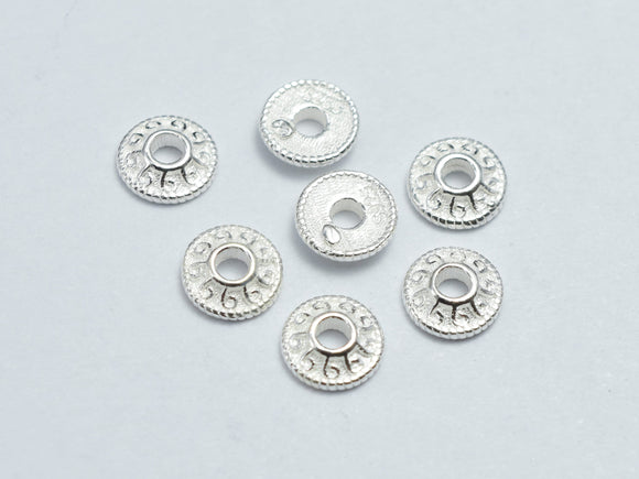 10pcs 925 Sterling Silver Bead Caps, 4.7mm-BeadXpert