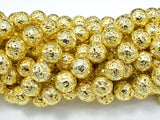 Lava-Gold Plated, 10mm (10.5mm) Round-Gems: Round & Faceted-BeadXpert