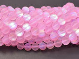 Matte Mystic Aura Quartz-Pink, 8mm (8.5mm) Round-Gems: Round & Faceted-BeadXpert