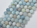 Matte Aquamarine Beads, 10mm Round Beads-Gems: Round & Faceted-BeadXpert