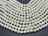 Lava-Silver Plated, 10mm (10.5mm) Round Beads-Gems: Round & Faceted-BeadXpert
