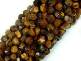 Tiger Eye, Round, 6mm, Star Cut Faceted Round-Gems: Round & Faceted-BeadXpert