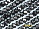 CZ beads, Faceted Rondelle, Approx 3.5 x 4 mm-Cubic Zirconia-BeadXpert