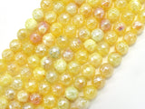 Mystic Coated Fire Agate- Yellow, 8mm Faceted-BeadXpert