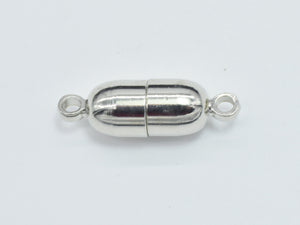 10pcs 6x19mm Magnetic Bullet Clasp-Silver, Plated Brass-Metal Findings & Charms-BeadXpert