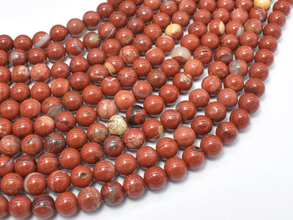 Red Jasper Beads, Round, 6mm-Gems: Round & Faceted-BeadXpert