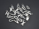 1pcs 925 Sterling Silver Capital Letter Charm, 7x11mm-Metal Findings & Charms-BeadXpert