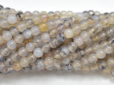 Dragon Vein Agate Beads, Black & White, 6mm-Agate: Round & Faceted-BeadXpert