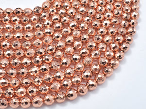 Hematite Beads-Rose Gold, 6mm Faceted Round-Gems: Round & Faceted-BeadXpert