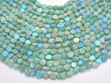 Mystic Coated Amazonite Beads, AB Coated, 6x8mm Nugget-Gems: Nugget,Chips,Drop-BeadXpert