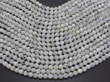 White Rainbow Moonstone, 6mm (6.5mm), Faceted Round-BeadXpert