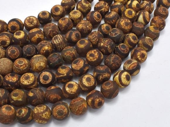 Matte Tibetan Agate Beads, 10mm Round-Gems: Round & Faceted-BeadXpert