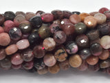 Rhodonite, 4mm Faceted Coin-Gems:Oval,Rectangle,Coin-BeadXpert