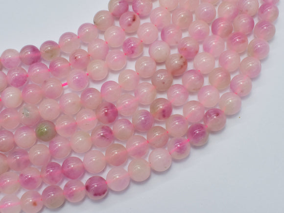 Jade - Pink 8mm Round Beads-BeadXpert