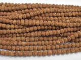 Rudraksha Beads, Approx 7x8mm Rondelle Beads, 29-31 Inch-Wood-BeadXpert