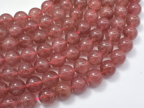 Strawberry Quartz Beads, Lepidocrocite, 10mm (10.5mm)-Gems: Round & Faceted-BeadXpert
