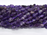 Amethyst, 6x8mm Nugget Beads, 16 Inch-BeadXpert