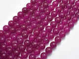 Jade - Fuchsia, 8mm Round Beads-BeadXpert
