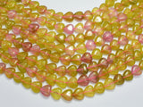 Jade - Yellow Pink 12mm Heart Beads-BeadXpert
