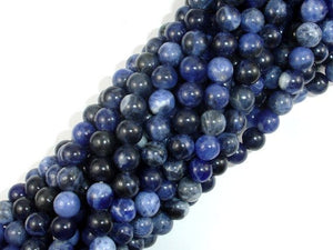 Sodalite Beads, 6mm (6.8mm) Round Beads-BeadXpert