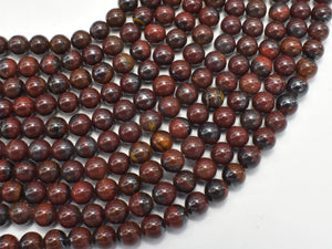 Red Tiger Iron Beads, 6mm Round Beads-BeadXpert