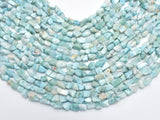 Dominican Larimar Beads, 5x7mm, Nugget Beads-BeadXpert