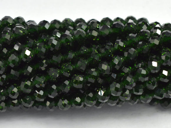 Green Goldstone 3.2mm Micro Faceted Round-BeadXpert