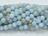 Genuine Aquamarine Beads, 8mm Round Beads-Gems: Round & Faceted-BeadXpert