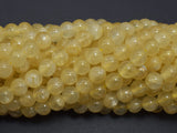 Yellow Selenite, Gypsum, 6mm (6.6mm), Round-BeadXpert