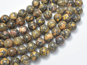 Leopard Skin Jasper Beads, Round, 12mm-BeadXpert