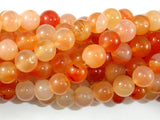 Carnelian Beads, Orange, 10mm Round Beads-BeadXpert
