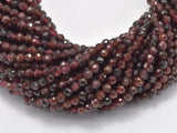 Red Garnet Beads, 3mm Micro Faceted Round-Gems: Round & Faceted-BeadXpert