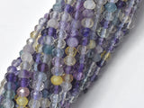 Fluorite Beads, Rainbow Fluorite, 2.3x3.2mm Micro Faceted Rondelle-Gems:Assorted Shape-BeadXpert