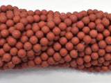 Matte Red Jasper Beads, 4mm (4.7mm)-Gems: Round & Faceted-BeadXpert