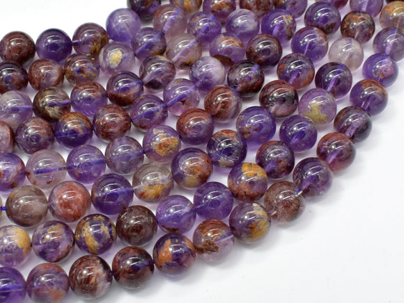 Super Seven Beads, Cacoxenite Amethyst, 10mm Round-Gems: Round & Faceted-BeadXpert