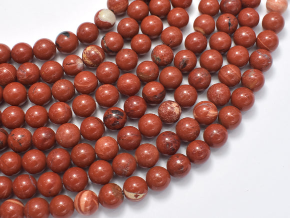 Red Jasper Beads, Round, 8mm-BeadXpert